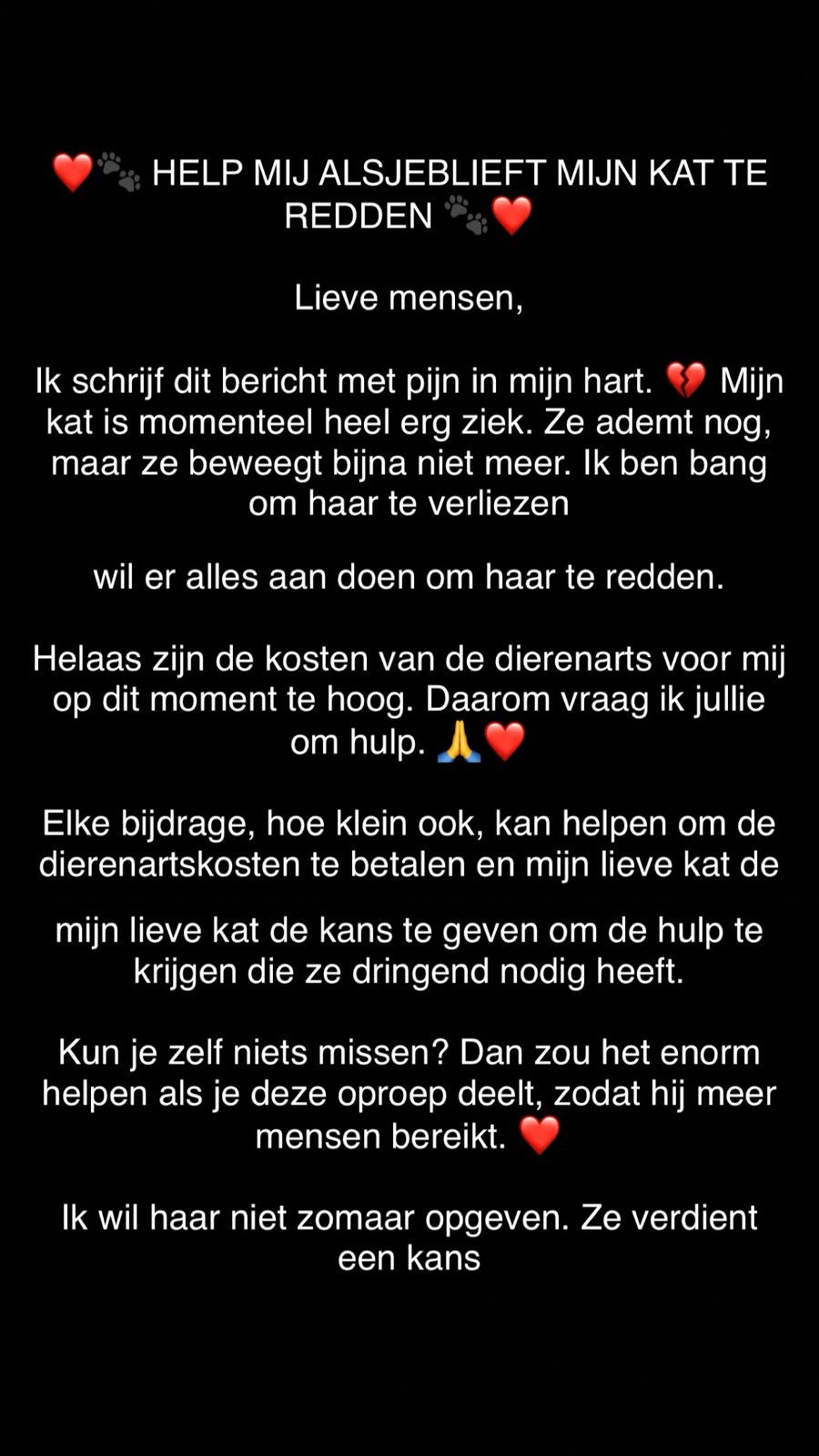 ️ HELP MIJ ALSJEBLIEFT MIJN KAT TE REDDEN ️