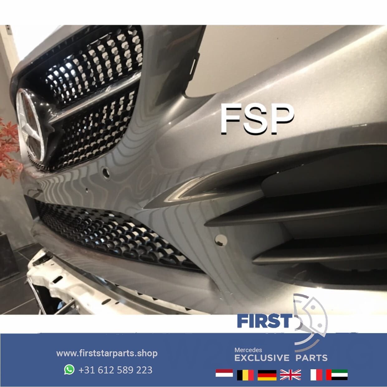 W205 C205 43 AMG BUMPER COMPLEET Mercedes C Klasse 43 ORIGIN, Utilisé, -, Avant, -