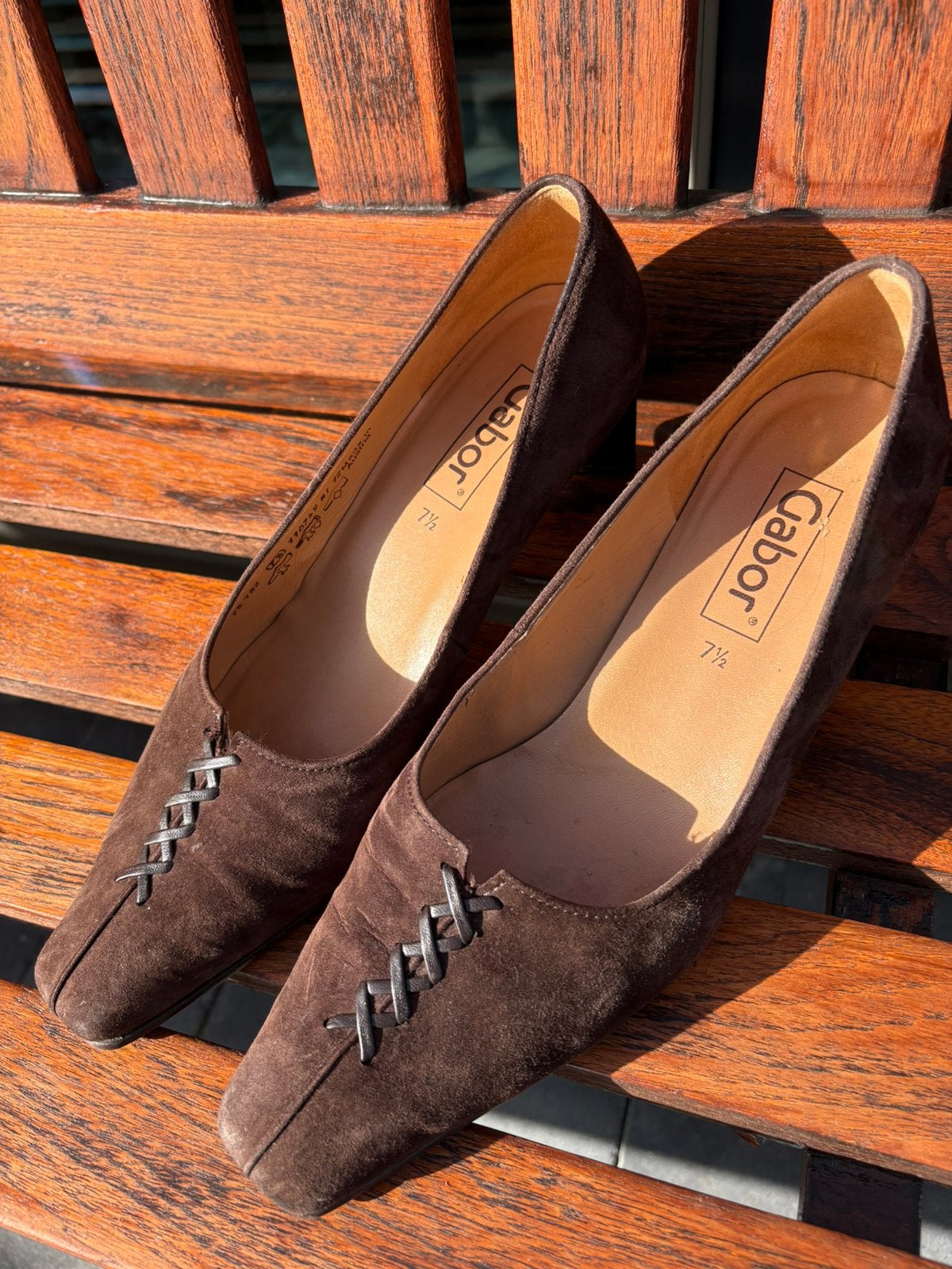 Chaussures en cuir marron pour femme, Gabor, m41, Enlèvement, Comme neuf