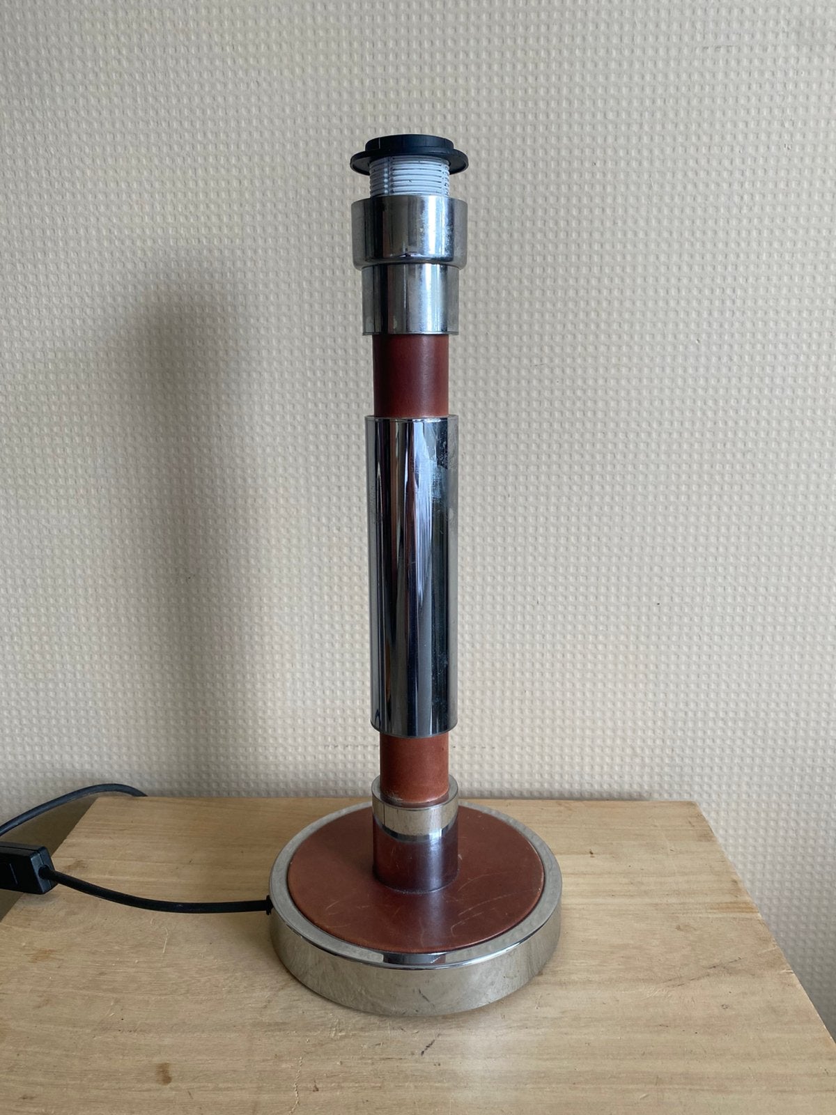 Chromen retro lampvoet, Antiek en Kunst, Antiek | Verlichting, Ophalen of Verzenden