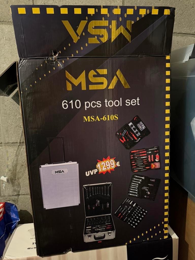Gereedschapsset 610 stuks MSA nieuw in koffer met wielen, Ophalen of Verzenden, Nieuw