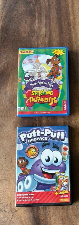 Pc spelletjes (putt-putt en Robbie konijn), Ophalen, Puzzel en Educatief, Gebruikt, 1 speler