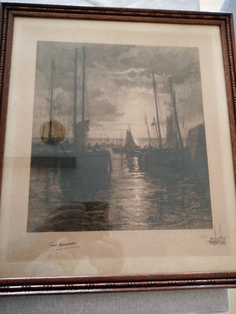 Ets van Emille Humblot, Antiek en Kunst, Kunst | Etsen en Gravures, Ophalen, 46 cm, Ingelijst, 45 cm