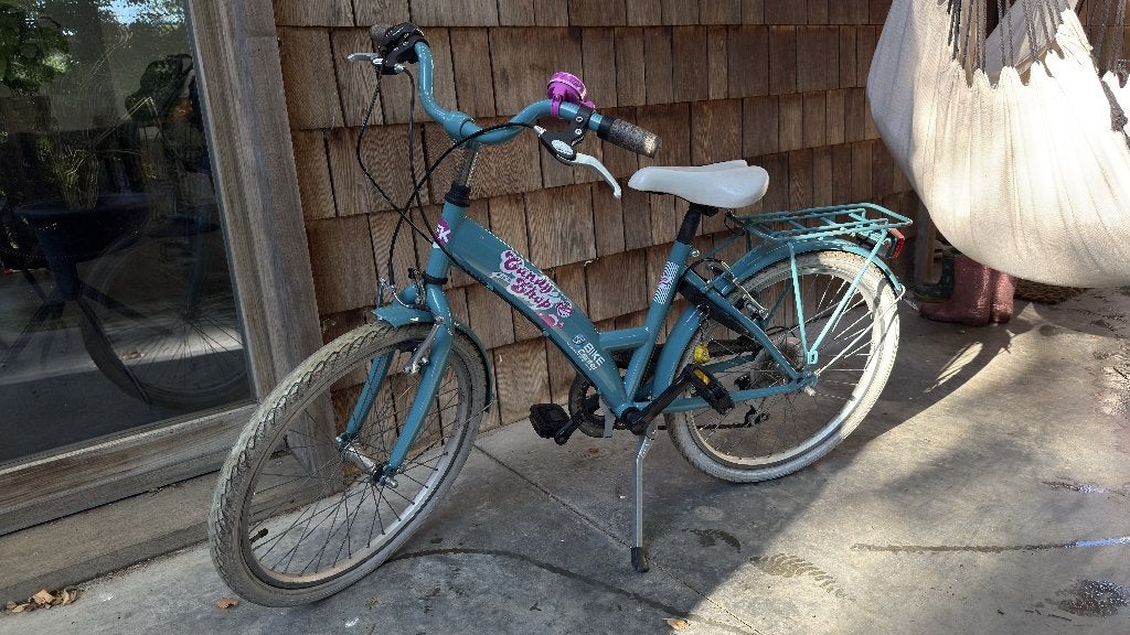 Blauwe fiets 18 inch, Ophalen, Velgrem, Bike center, 16 tot 20 inch