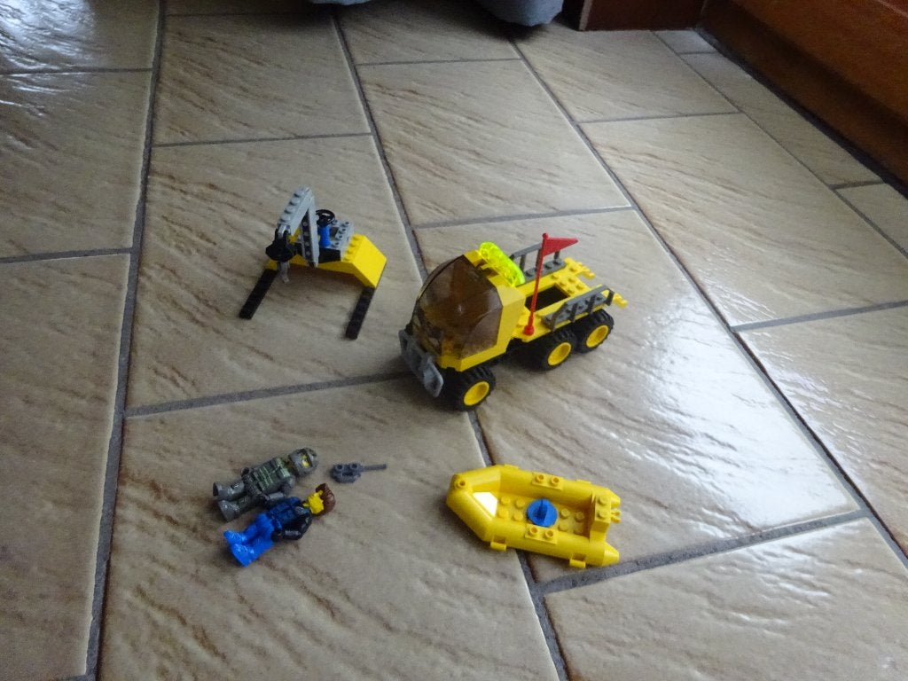 remorque lego avec bateau, Enlèvement ou Envoi, Lego, Ensemble complet, Comme neuf