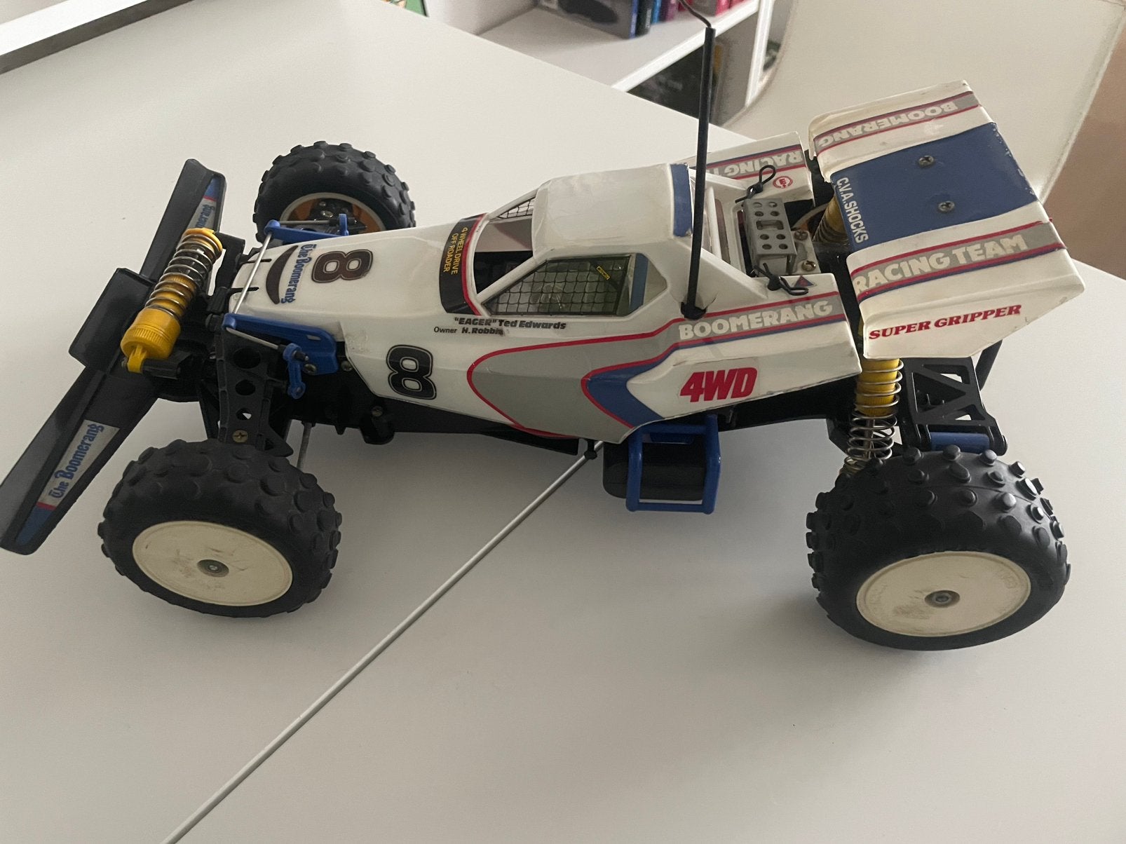 Tamiya boemerang vintage, Hobby en Vrije tijd, Modelbouw | Radiografisch | Auto's, Gebruikt, Ophalen