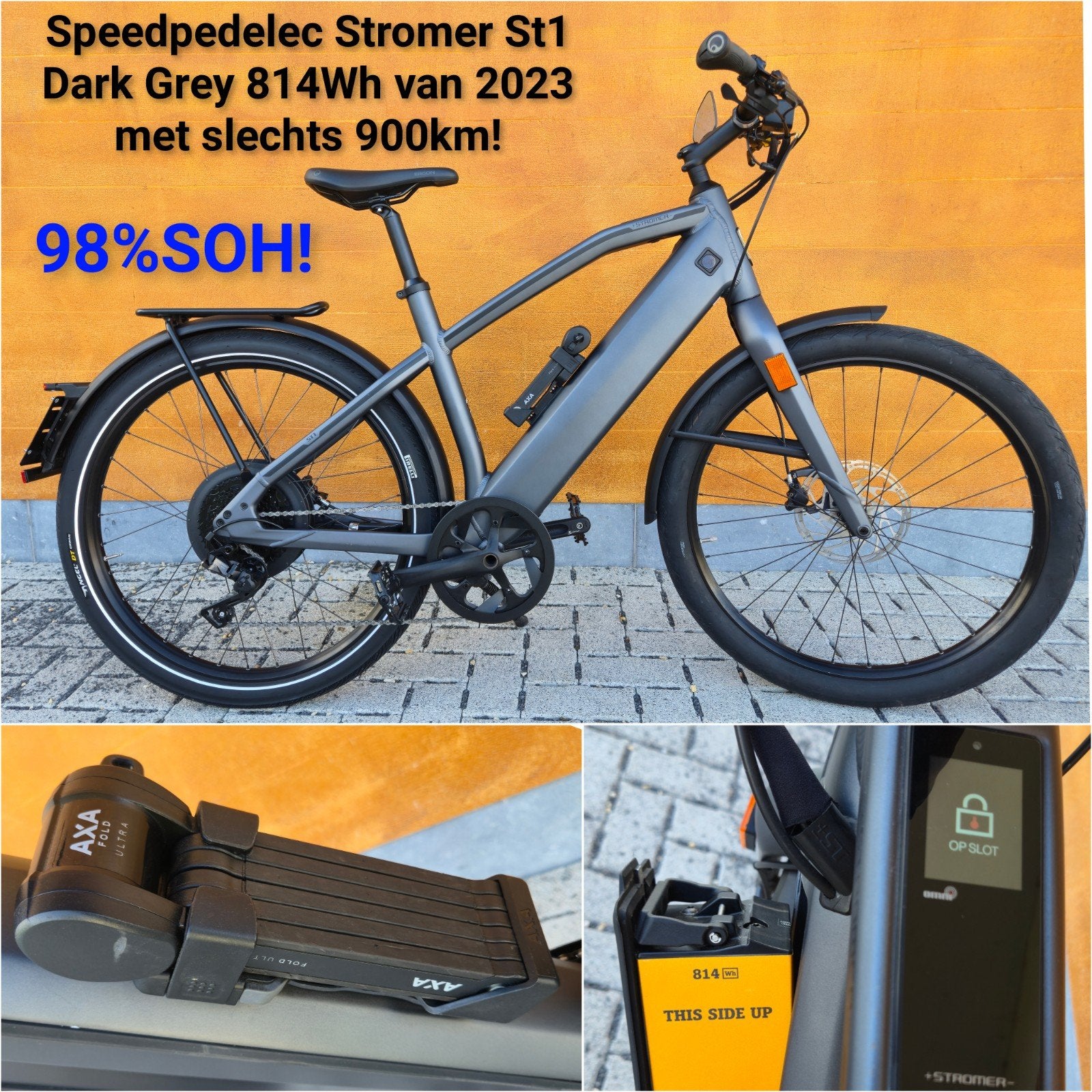 Stromer ST1 Dark Grey L 814Wh 98% SOH speedpedelec 9/2023, Fietsen en Brommers, Ophalen, Zo goed als nieuw, Stromer