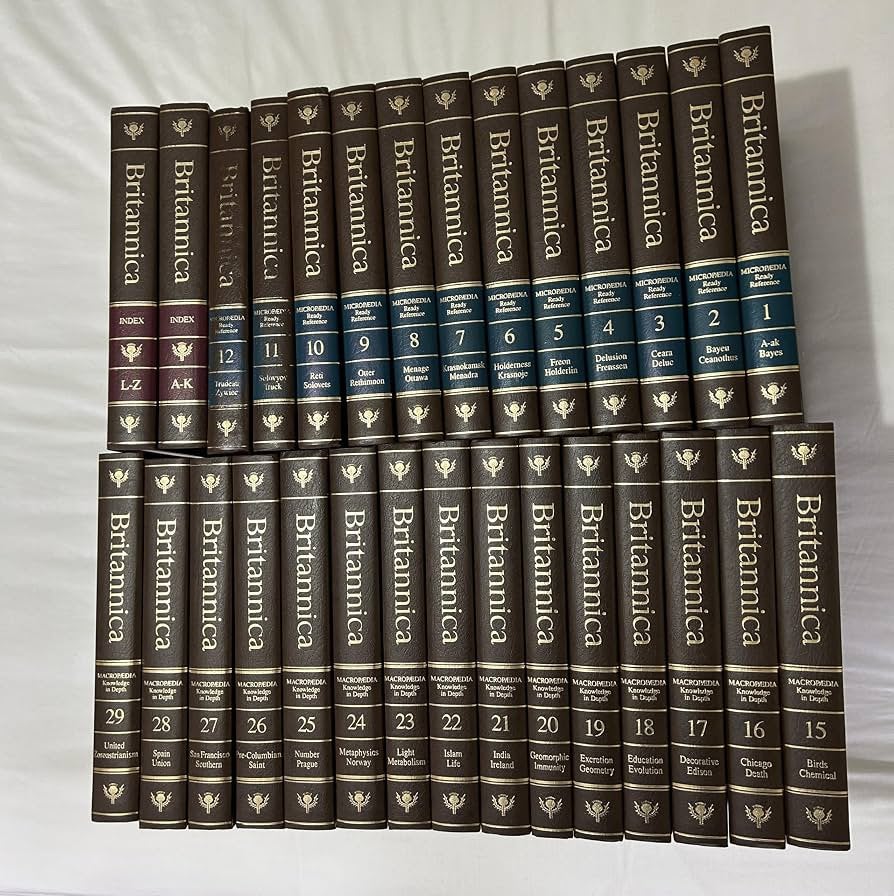 Encyclopaedia Britannica, Série complète, Enlèvement, Général, Comme neuf