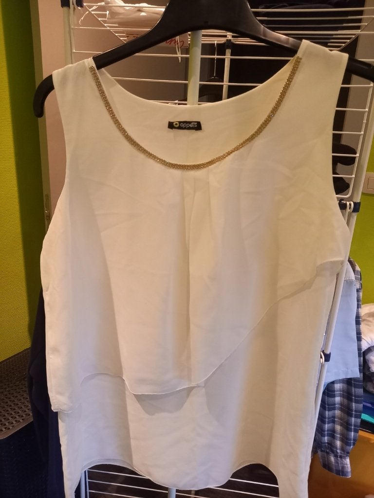 wit topje, Kleding | Dames, Wit, Maat 42/44 (L), Ophalen of Verzenden, Zonder mouw