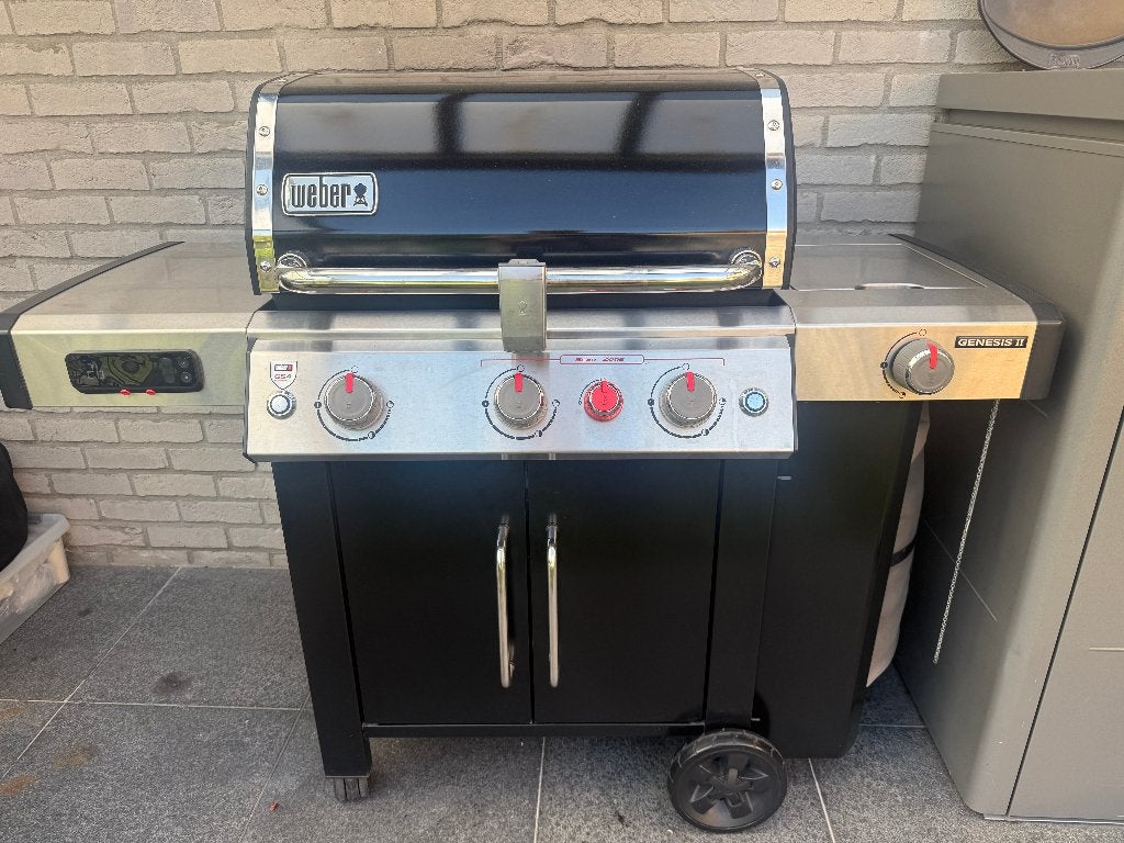 Weber Genesis II EX-335 Smart gasbarbecue+spit+hoes+bakplaat, Tuin en Terras, Ophalen, Zo goed als nieuw, Weber