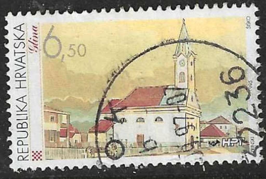 Kroatie 1995 - Yvert 334 - Glina (ST), Postzegels en Munten, Postzegels | Europa | Overig, Verzenden, Gestempeld