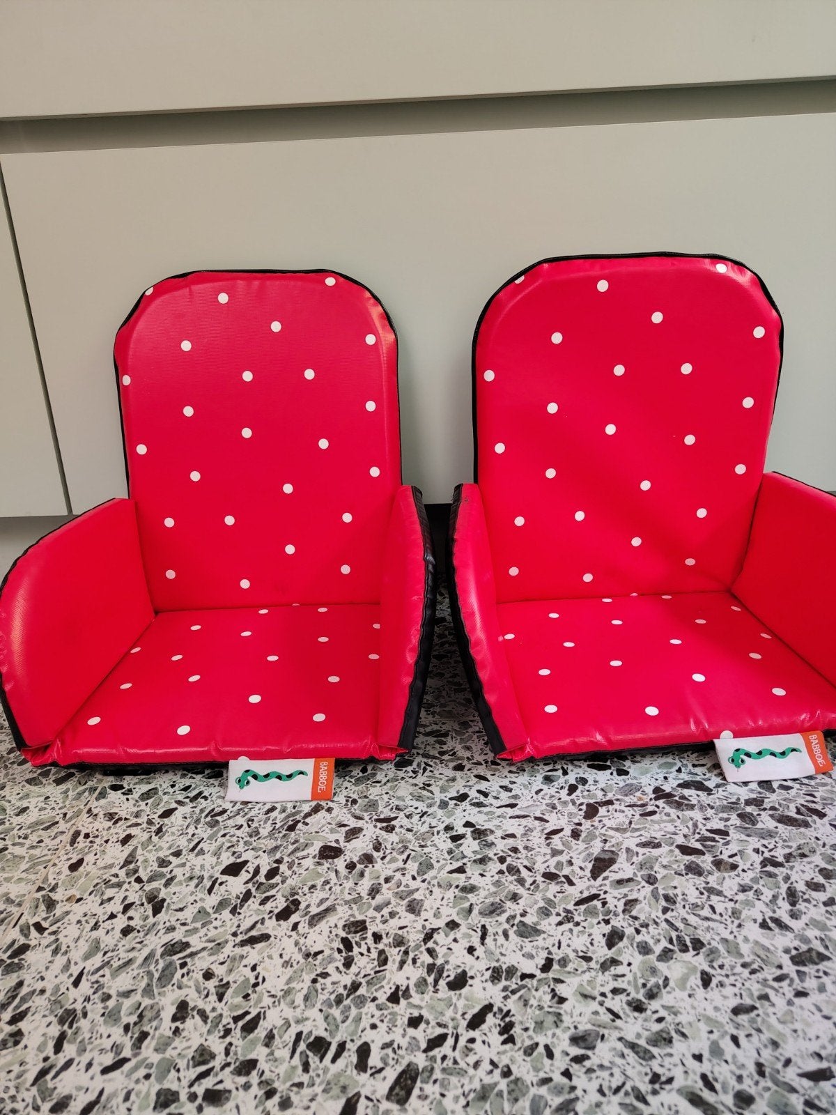 set 2 Babboe kinderzitjes, Ophalen, Zo goed als nieuw, Voorzitje, Babboe