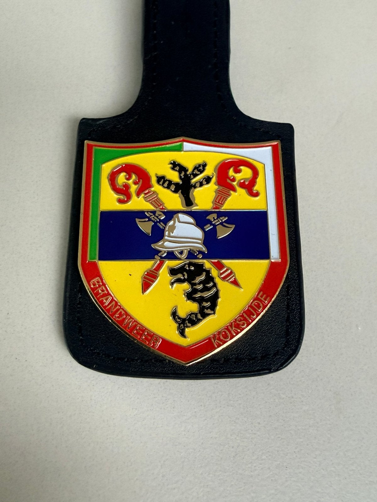 Metalen brandweer embleem badge, Ophalen of Verzenden, Overige soorten