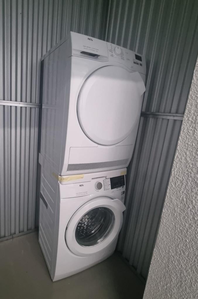 AEG Wasmachine en Droogkast, Ophalen, 6 tot 8 kg, Voorlader, 85 tot 90 cm