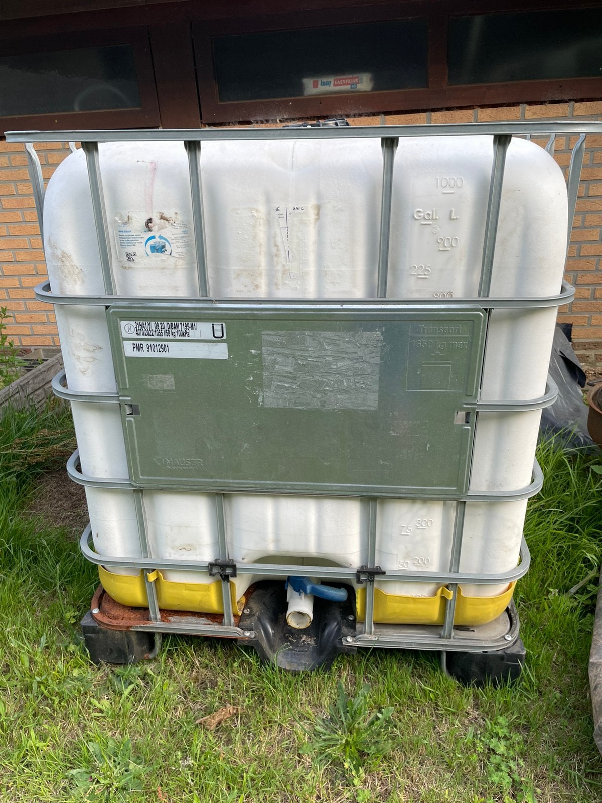 Regenton 1000liter, Ophalen, Kunststof, Gebruikt, Met kraantje