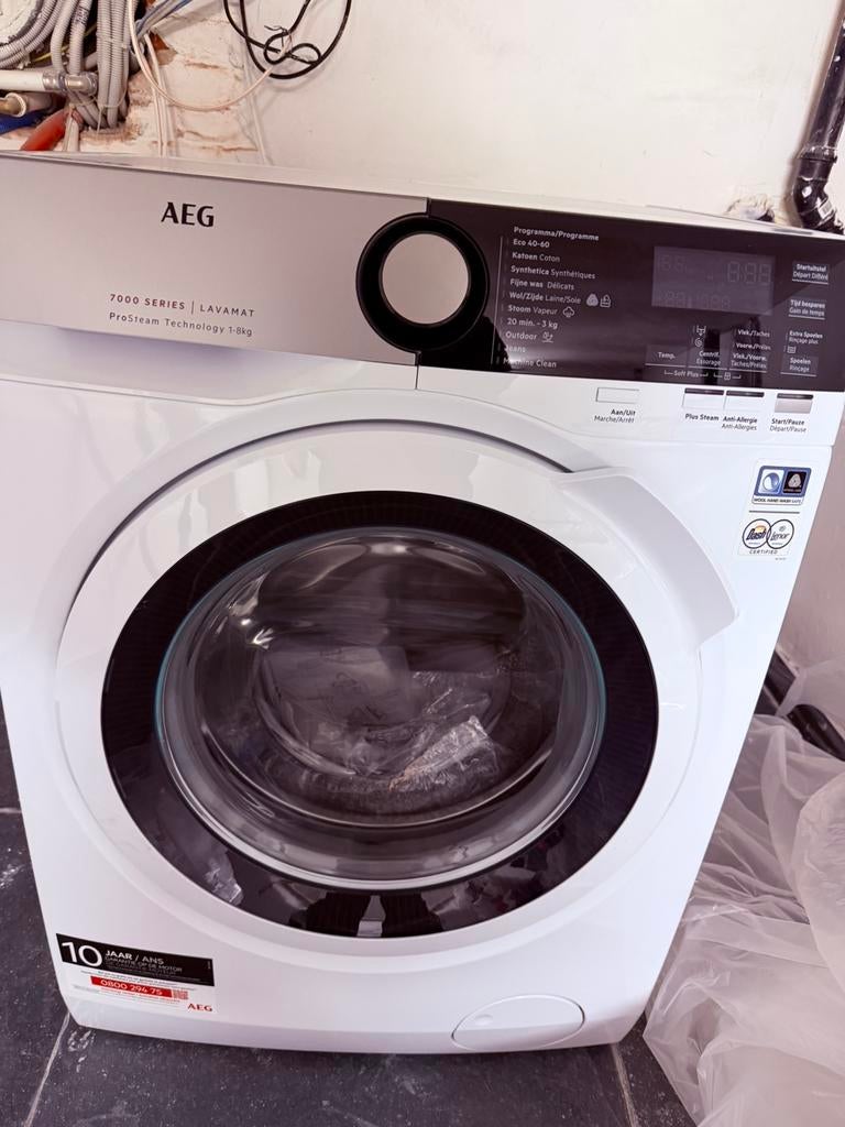 Wasmachine AEG 7000 ProSteam 8Kg L7FE86PROS, Elektronische apparatuur, Wasmachines, Ophalen, Minder dan 85 cm, 8 tot 10 kg, Nieuw