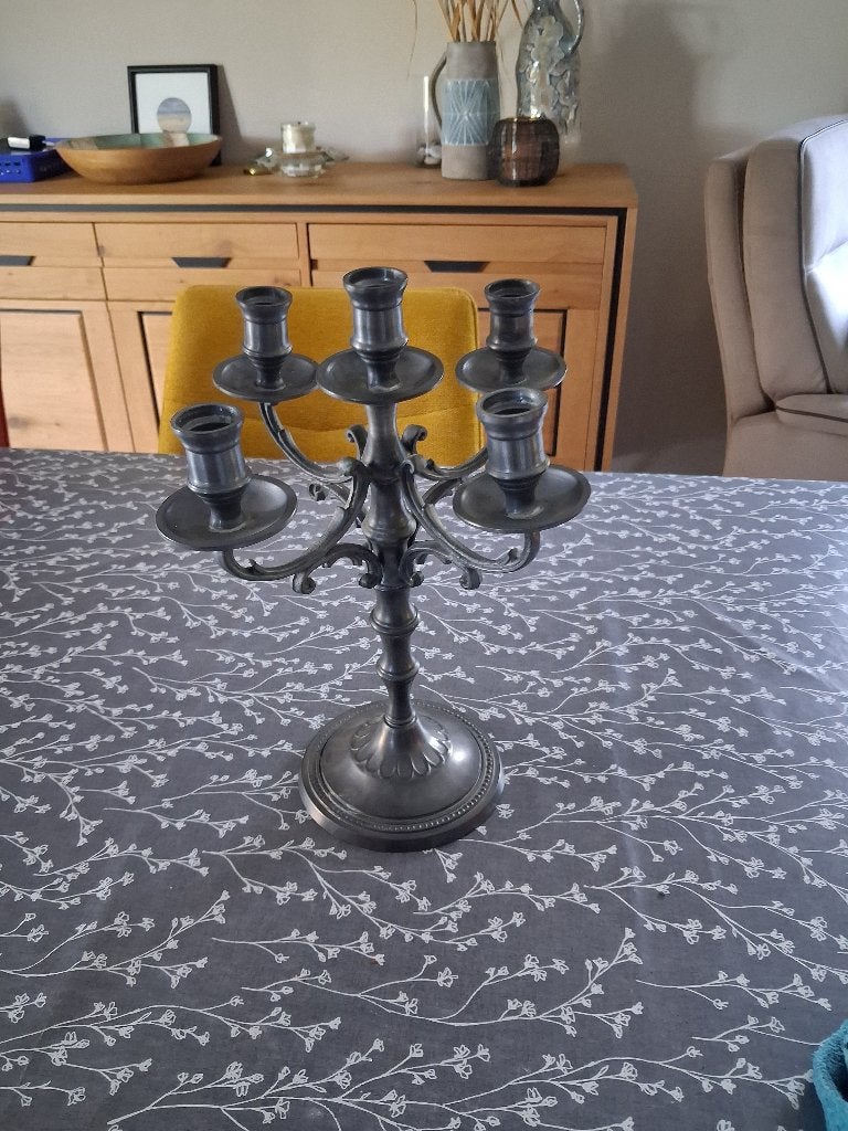 Chandelier en etain, Antiek en Kunst, Ophalen