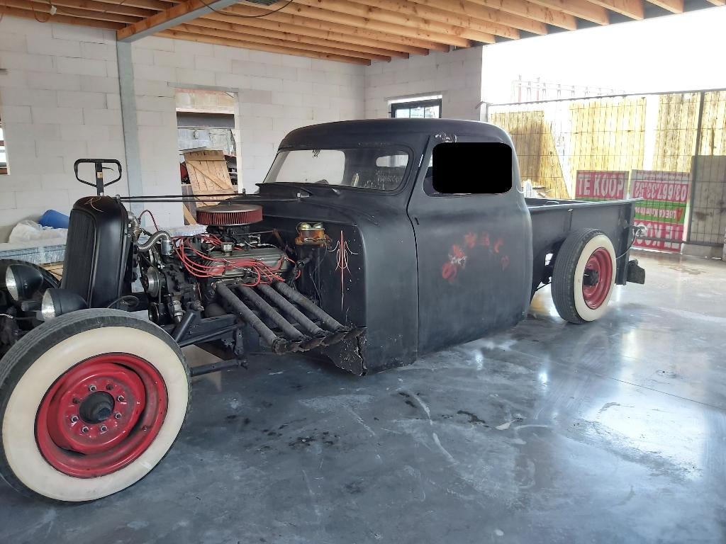 Ford F100 1959  custom Hot rod, Automaat, Zwart, Particulier, 2 zetels