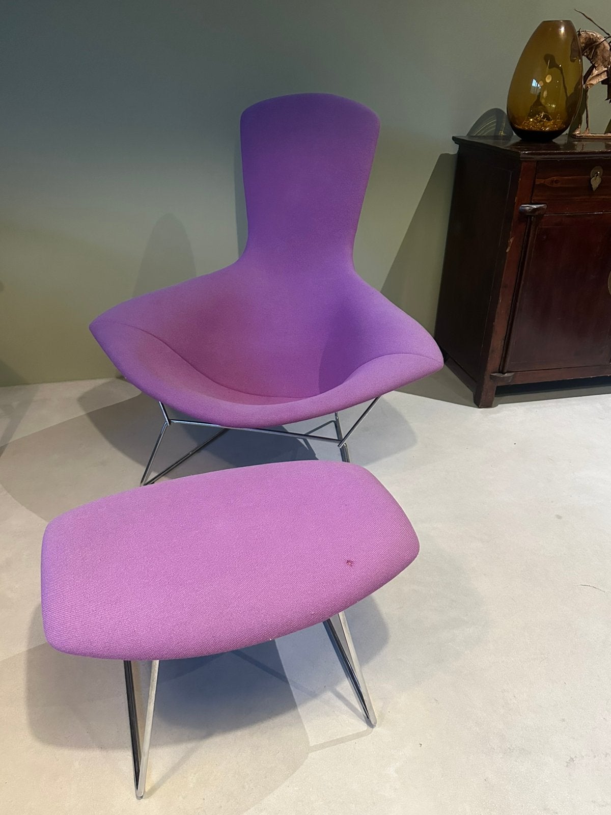 Harry Bertoia Bird Chair Knoll, Ophalen, Zo goed als nieuw, Stof