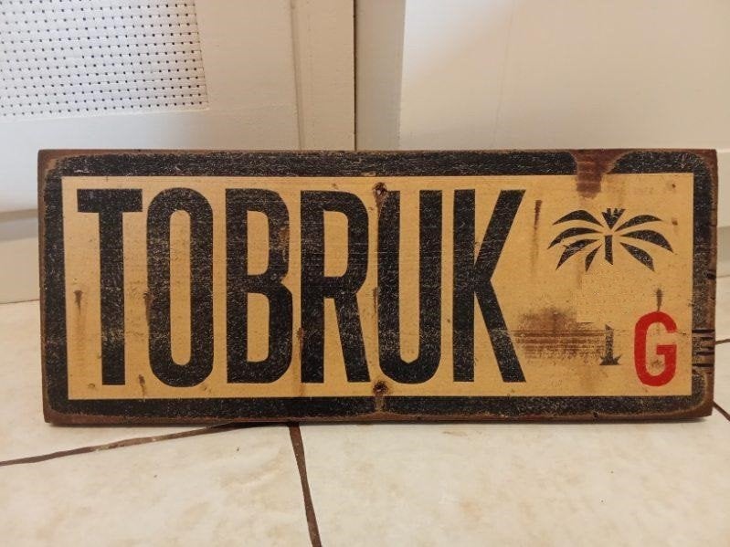 Panneau allemand WW2 - German road sign : TOBRUK, Verzamelen, Militaria | Tweede Wereldoorlog, Ophalen of Verzenden