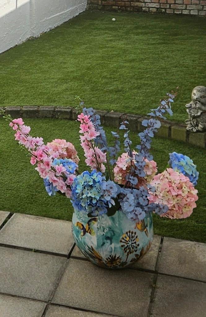 Kunst bloemen., Tuin en Terras, Ophalen