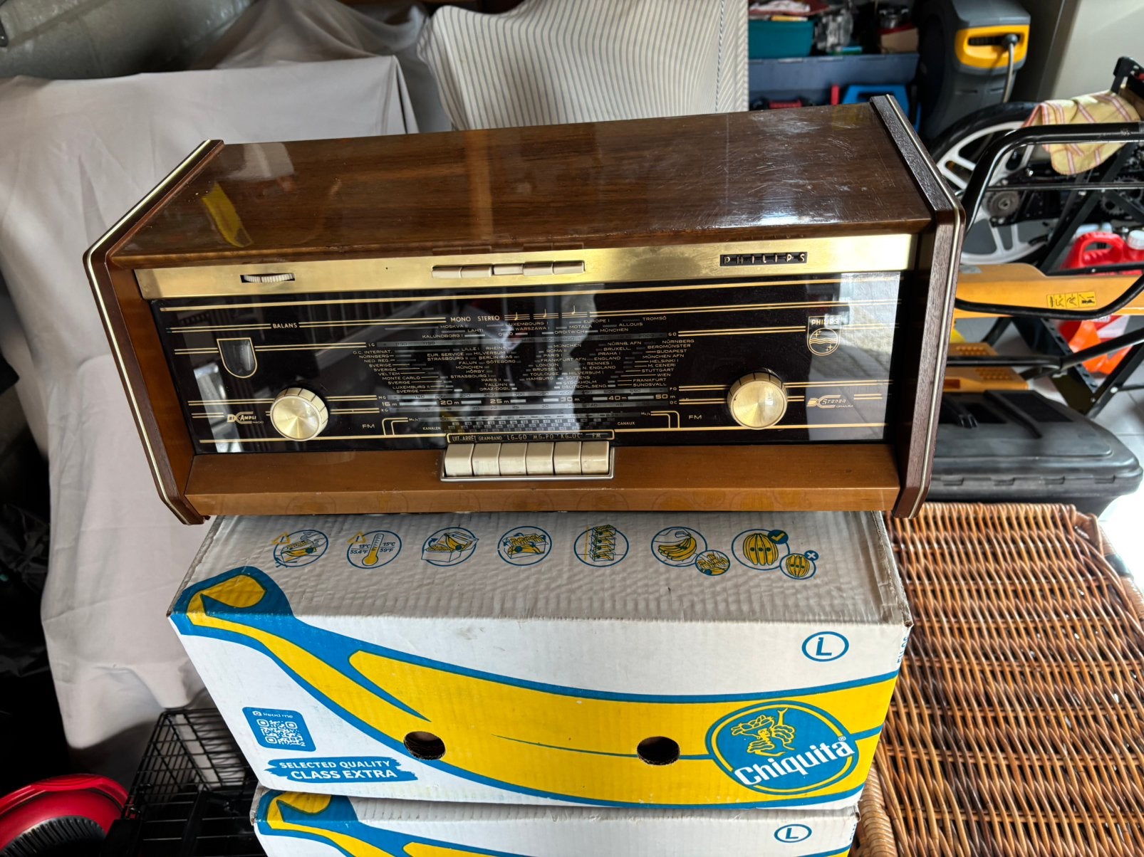 Oude Philips radio, Antiek en Kunst, Ophalen