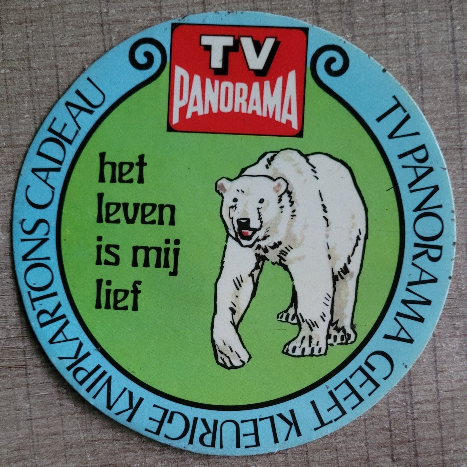 Oude sticker: TV Panorama, Ophalen of Verzenden, Gebruikt, Film, Tv of Omroep