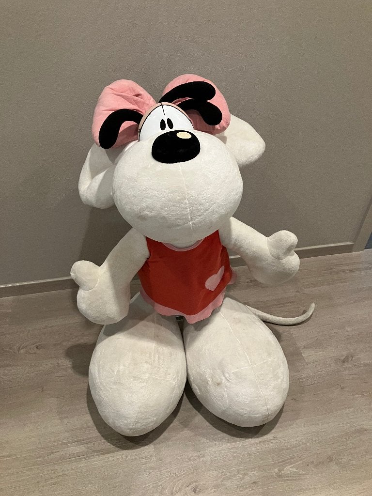 XL Diddlina (Diddl) knuffel 100cm - Eeklo, Collections, Enlèvement, Diddlina, Utilisé, Peluche