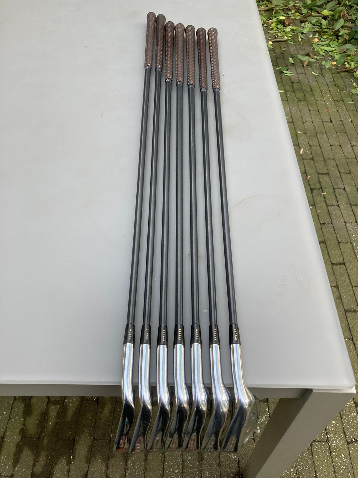 7 golfclubs: maten S, P, 9, 8, 7, 4, 3, Sports & Fitness, Golf, Enlèvement, Utilisé, Club, Autres marques