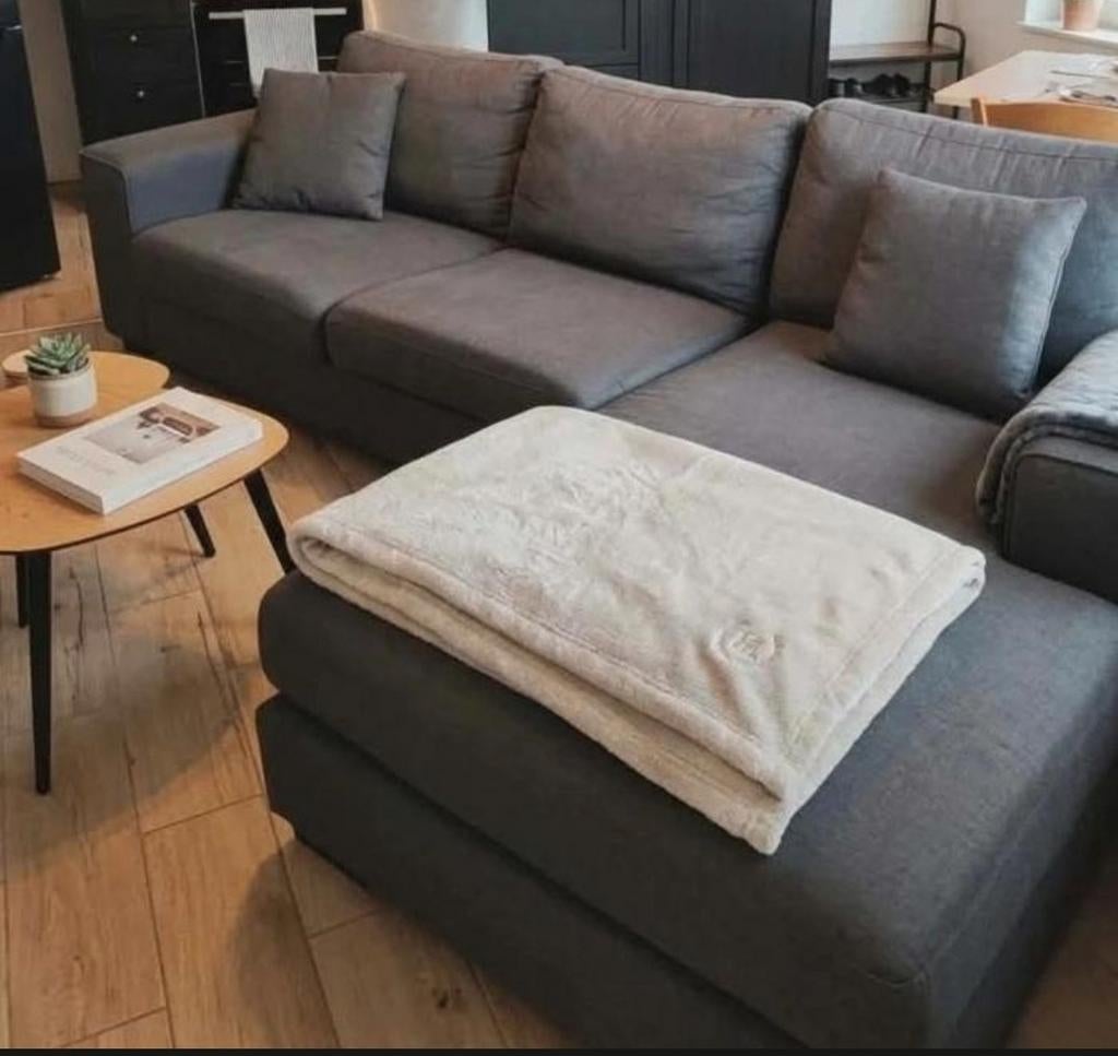 Fauteuil/Divan Gris pour 4-5 personnes bonne état., Enlèvement ou Envoi