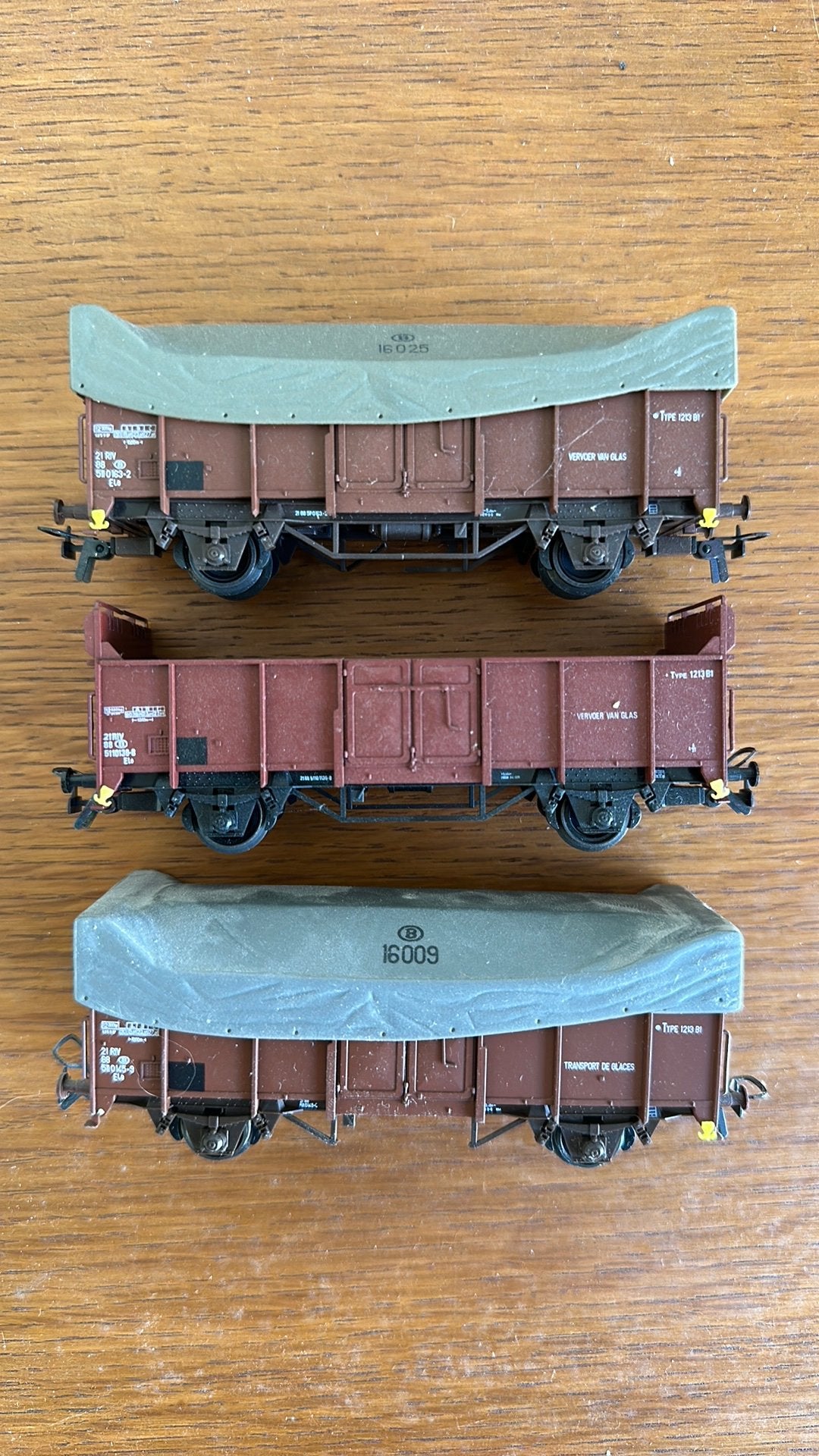 Lot de 3 wagons SNCB pour le transport de glaces, Autres marques, Wagon, Enlèvement, Analogique
