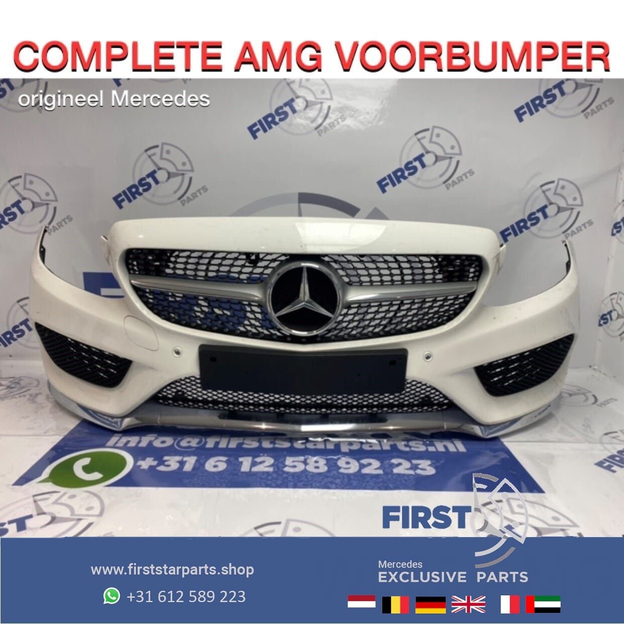 W205 C43 AMG Voorbumper COMPLEET Mercedes C Klasse 43 bumper