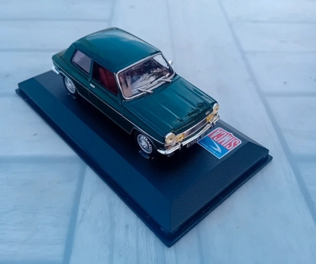 Simca 1100 Special 3-deurs groen 1970 1:43 in vitrinedoosje, Ophalen of Verzenden