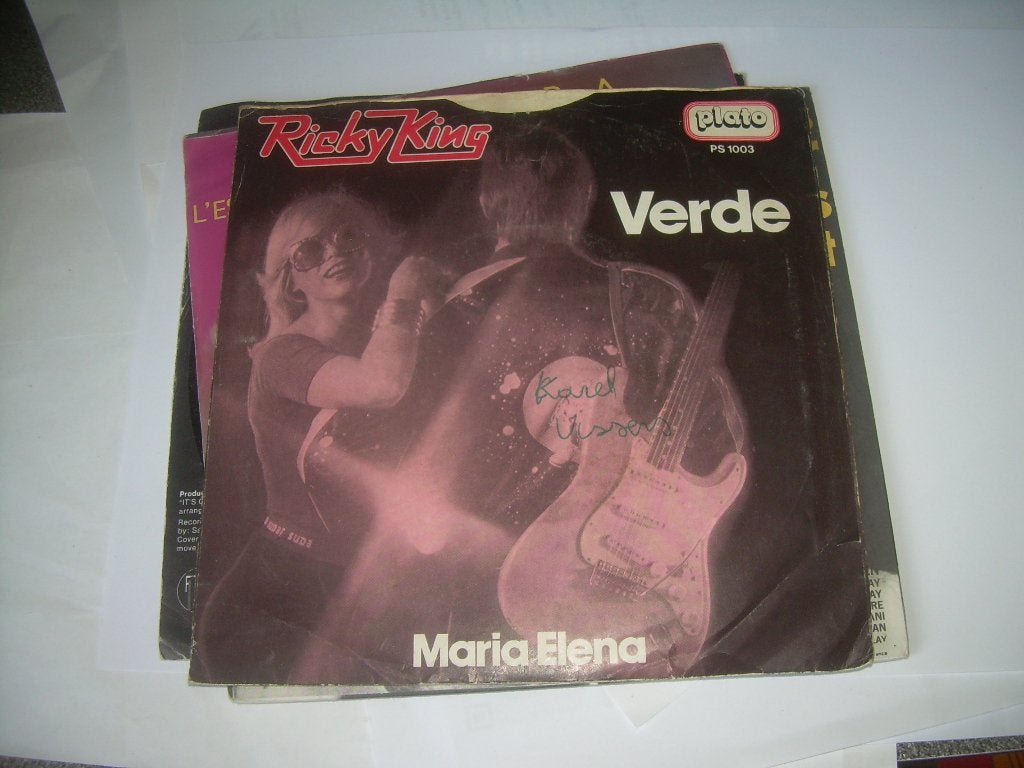 45T - SINGLE - Ricky King - Verde/Maria Elena, Enlèvement ou Envoi, 7 inch, Comme neuf, Pochette photo