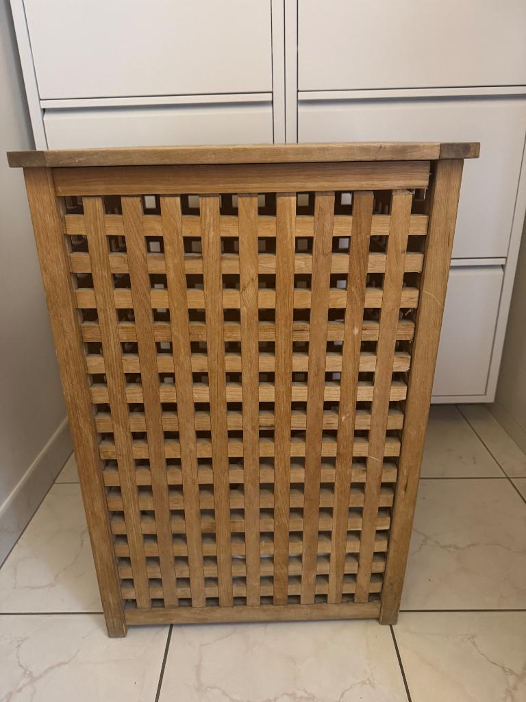 Linnenmand hout Ikea, Huis en Inrichting, Ophalen, Gebruikt, Overige typen, 50 tot 100 cm