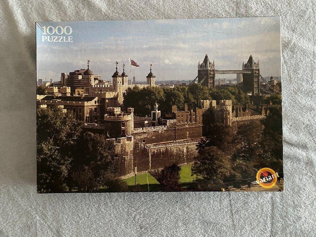 Puzzel London Tower And Tower Bridge, Enlèvement, 500 à 1500 pièces, Utilisé, Puzzle