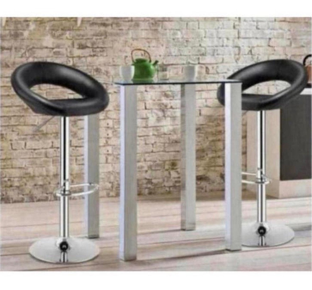 2 tabourets de bar, tabouret, cuir PU, repose-pieds pivotant, Maison & Meubles, Tabourets de bar, Neuf, 60 à 90 cm, Cuir, Métal