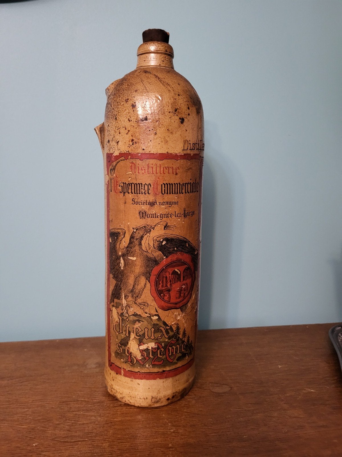 zeer oude kruik distillerie De Boom Hasselt, Ophalen