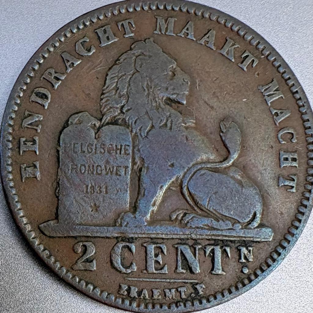 2 centimes - Lion belge - 1902, Timbres & Monnaies, Monnaies | Belgique, Monnaie en vrac, Autre, Enlèvement ou Envoi