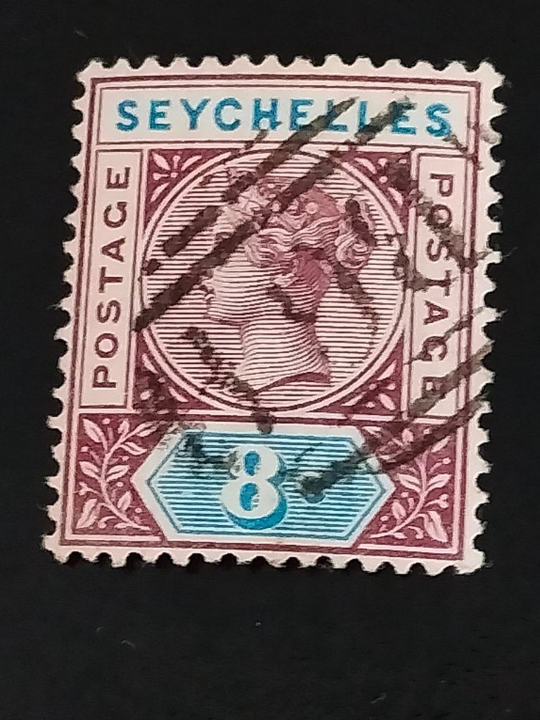Seychellen 1890 - Koningin Victoria, Verzenden, Overige landen, Gestempeld