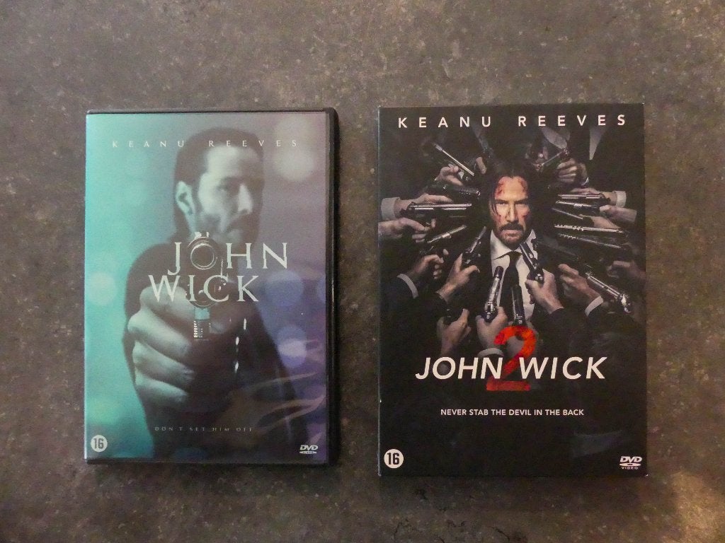 Lot Dvd’s John Wick + John Wick: Chapter 2, Engels, Nederlands, Met bonustracks, Actie