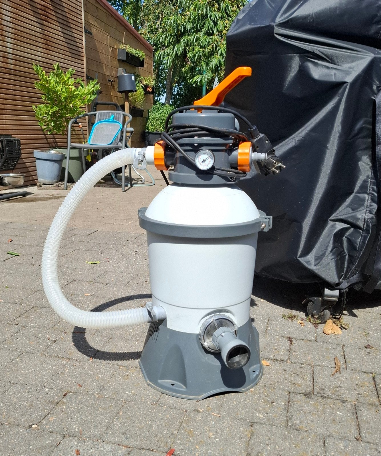 Zandfilter zwembad, Ophalen