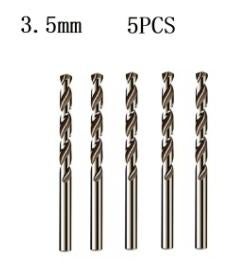 5 Stuks Hss M35 Boor voor Metaal Staal IJzer - - 3,5 mm -, Ophalen of Verzenden, Nieuw