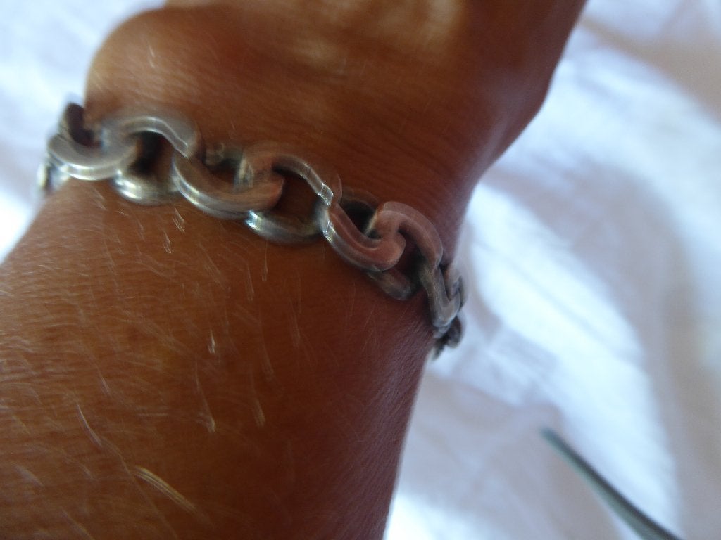 antiek zilveren armband, Handtassen en Accessoires, Ophalen, Gebruikt, Zilver