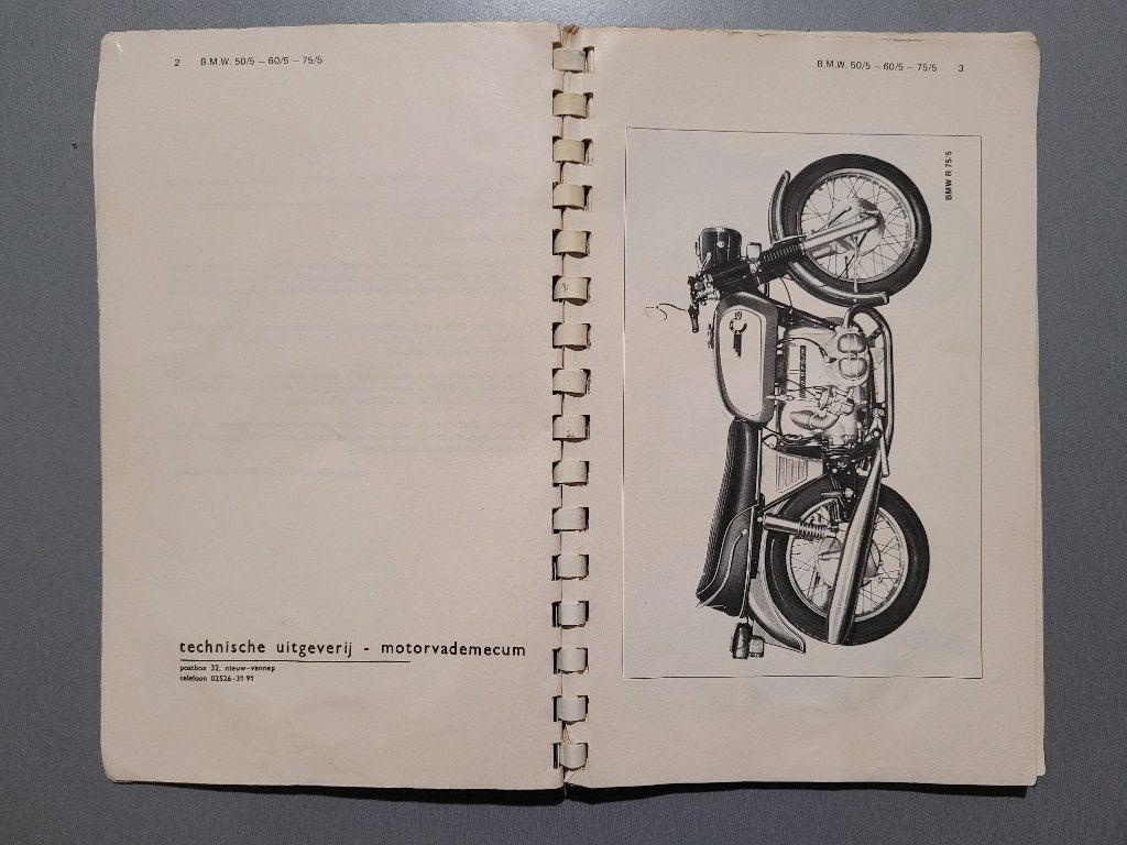 Manuel d'atelier BMW 50/5 60/5 75/5, Motos, Enlèvement ou Envoi