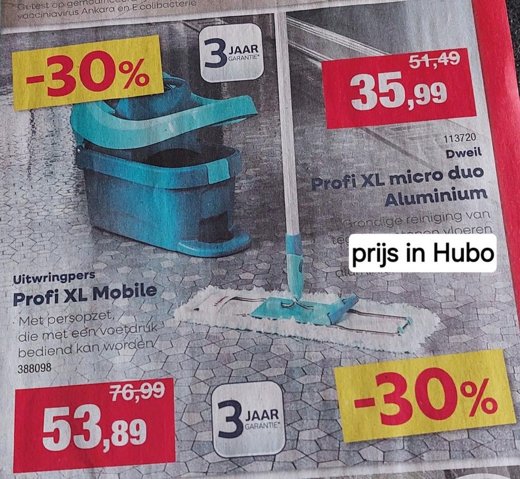 Leifheit uitwringpers + leifheit vloerwisser, Huis en Inrichting, Ophalen