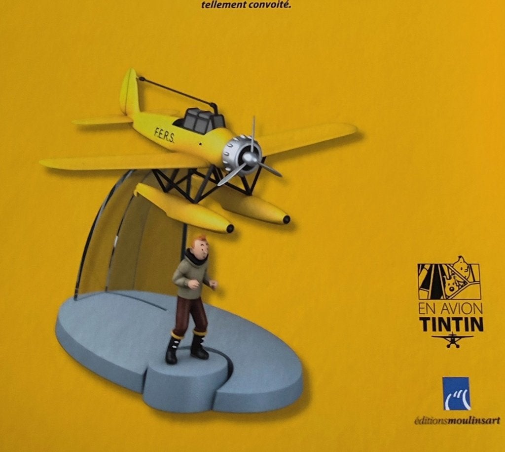 Tintin en avion. N° 3 l'hydravion de l'Etoile Mystérieuse, Enlèvement ou Envoi, Tintin, Neuf, Statue ou Figurine