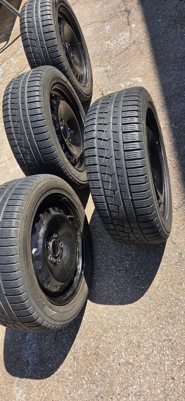 Stalen Velgen met Winterbanden 16 inch, Auto-onderdelen, Ophalen, 16 inch, Winterbanden, Velg(en)