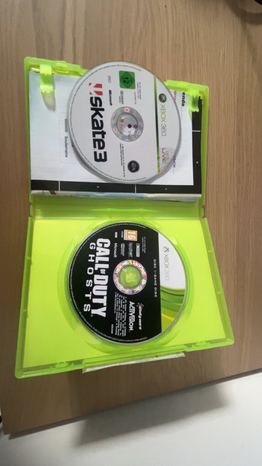 Skate 3 en COD Ghosts Xbox 360 in GTA5 doosje, Games en Spelcomputers, Ophalen, Zo goed als nieuw, Vanaf 16 jaar