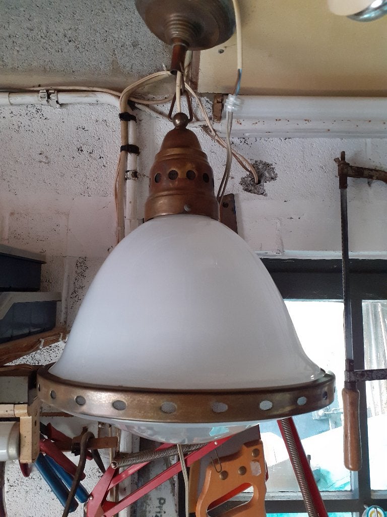 Luminaire, Comme neuf, Verre, Enlèvement, E27 (grand)